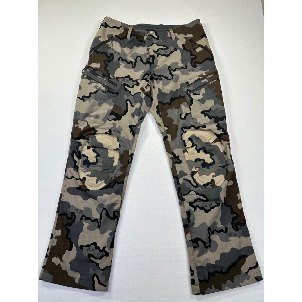 Kuiu Camouflage Hunting Pants Attack / Pro Men's Vias 38 x33 Knee Pads Zip Vents